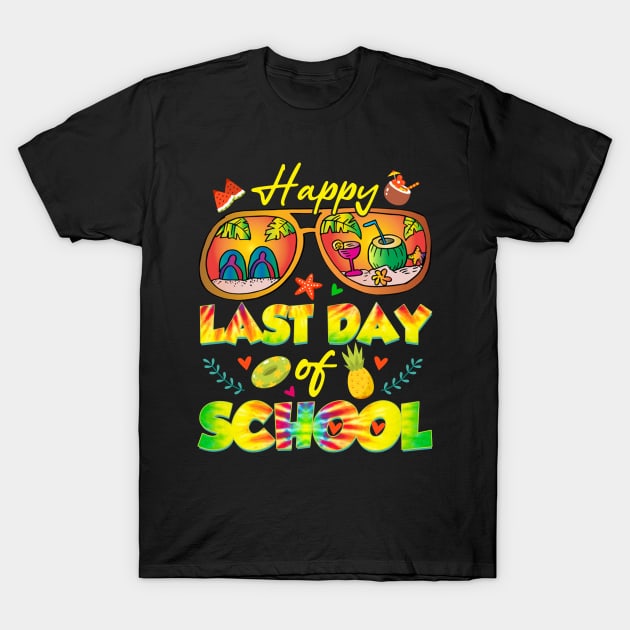 Happy Last Day of School Teachers End of Year Gift For Kids Boys Girls T-Shirt by truong-artist-C